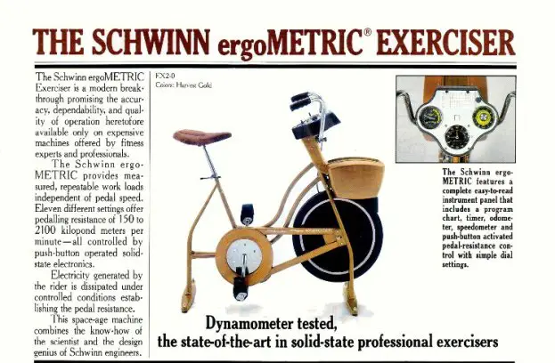 1981 schwinn ergometric exerciser